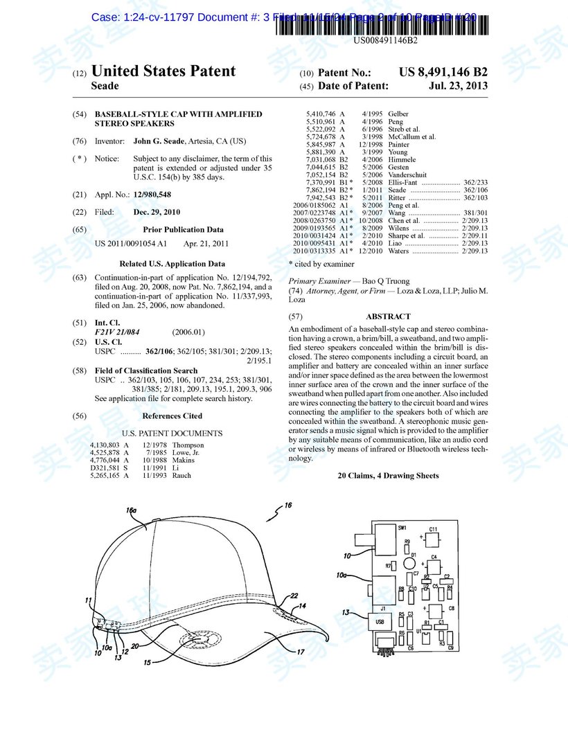 0003. (11-15-2024) Exhibit 2 by Audiowear Technology Corporation to Complaint for Patent Infringement_01