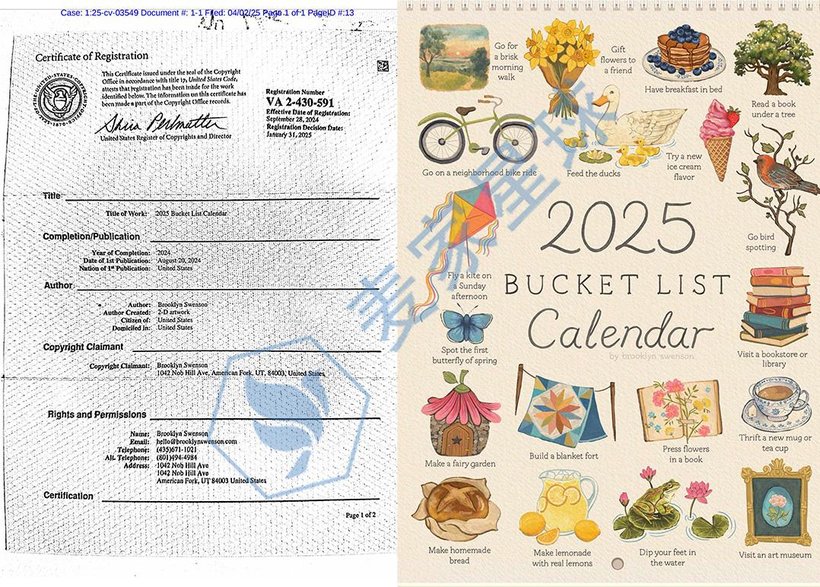 2025 bucket list calendar