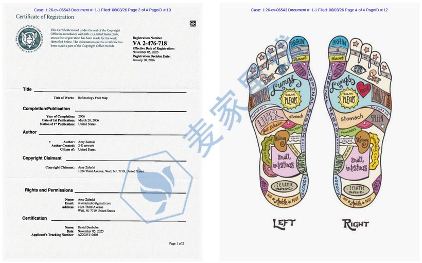 Amy Zaleski Reflexology Foot Map