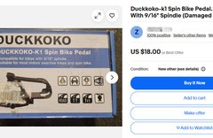 DUCKKOKO SPIN BIKE PEDAL