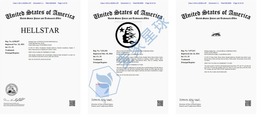 HELLSTAR TRADEMARKS