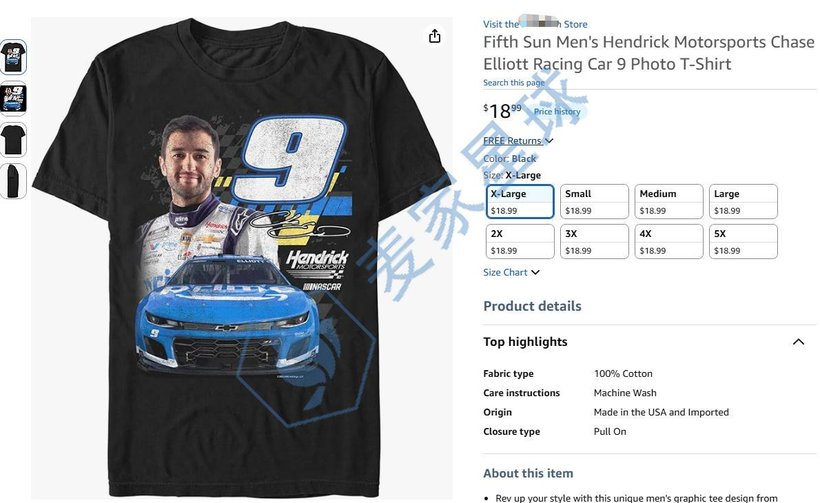 Hendrick Motorsports Chase Elliott Racing Car 9 Photo T-Shirt