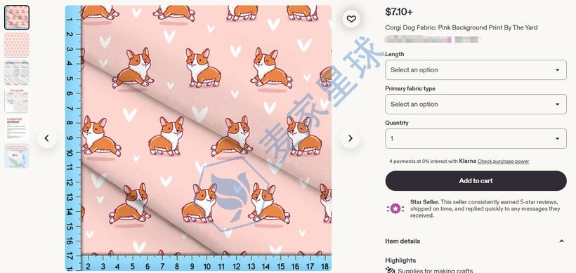 KSENIYA DZIUSMIKEYEVA  Corgi Dog Fabric on Etsy
