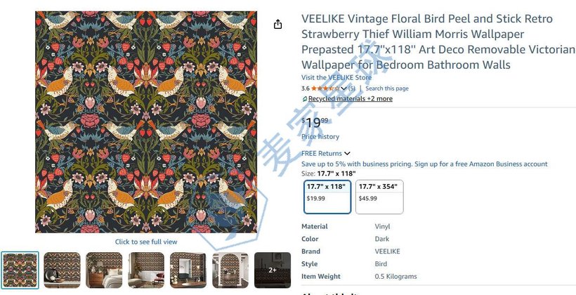 Kateryna Shamanska - Vcitorian flowers Birds and berries - Amazon Product