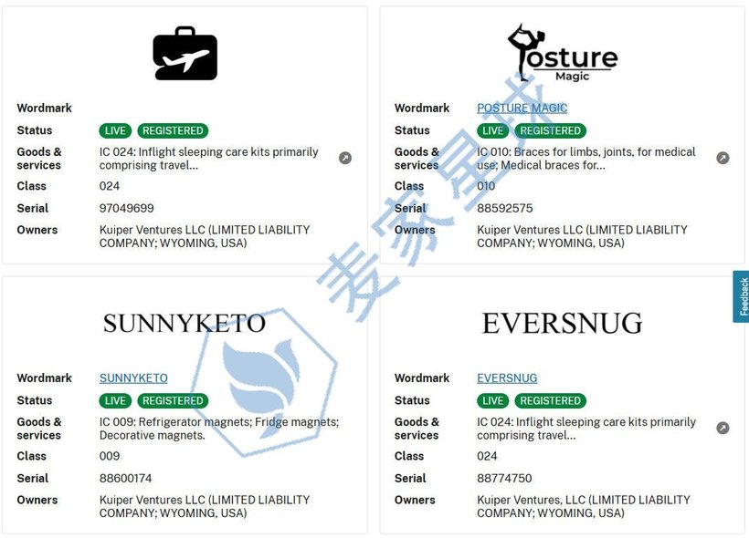 Kuiper Ventures trademarks