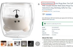 MUCHENGGIFT Cute Mugs Bear Tea Coffee Cup