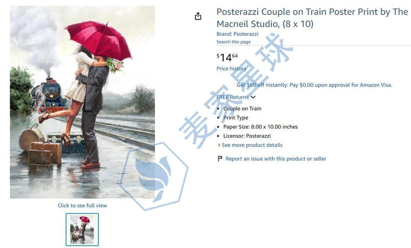 Posterazzi Couple on Train Poster