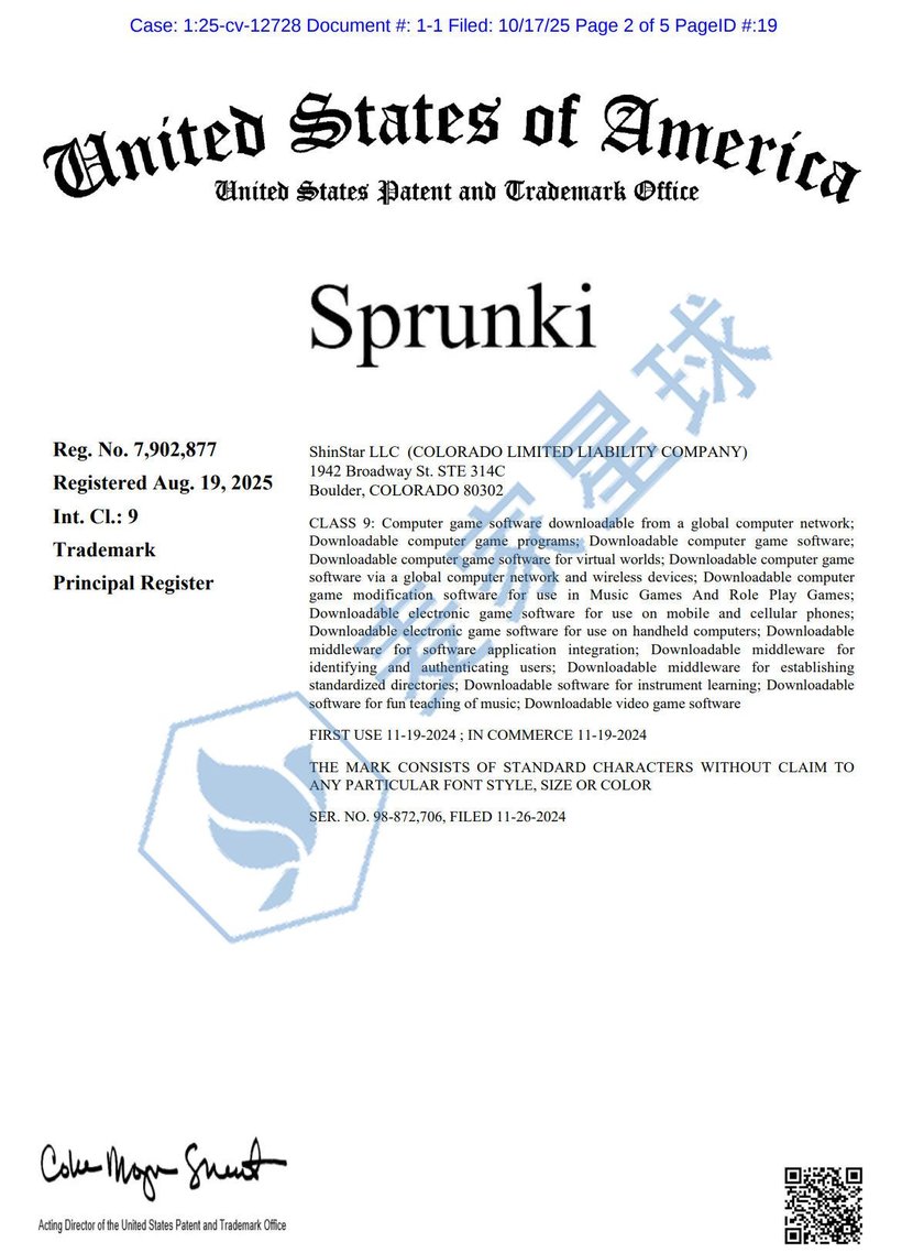 SPRUNKI TRADEMARK