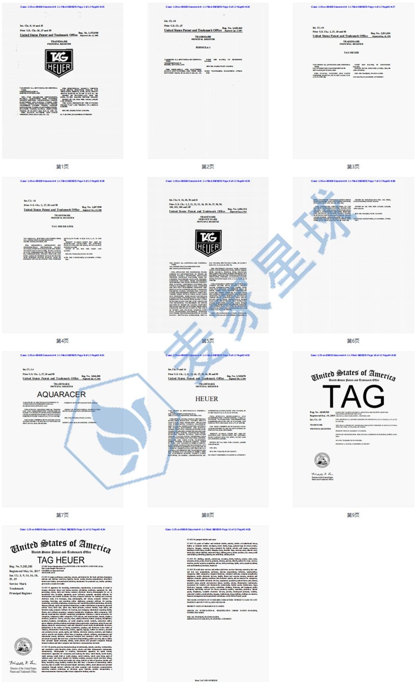 TAG HEUER TRADEMARKS