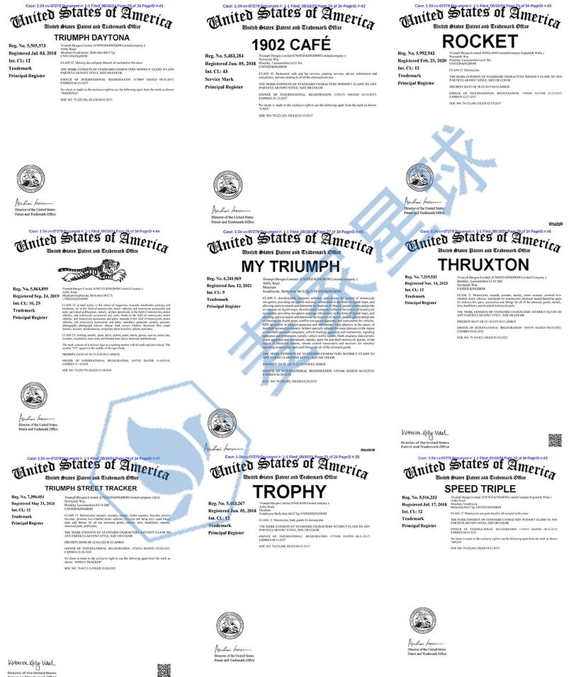 Triumph Designs Trademarks 003