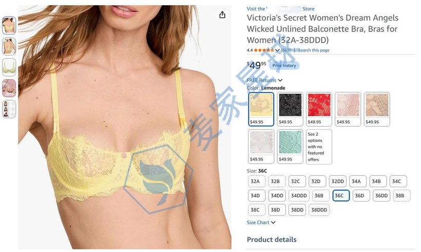 Victoria's Secret Women's Dream Angels Wicked Unlined Balconette Bra