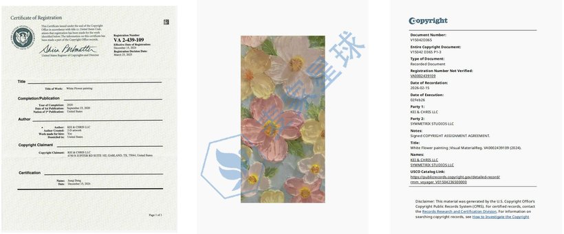 White Flower Painting VA 2-439-109