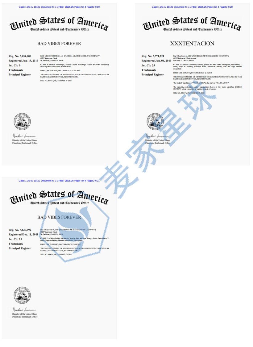 XXXTentacion Trademarks