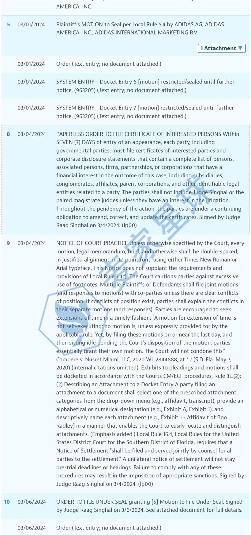 adidas trademark infringing case