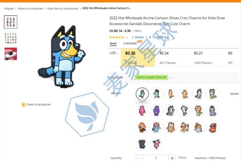 bluey copyright products