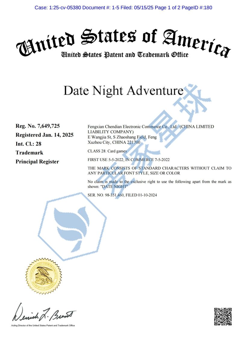 date night adventure trademark