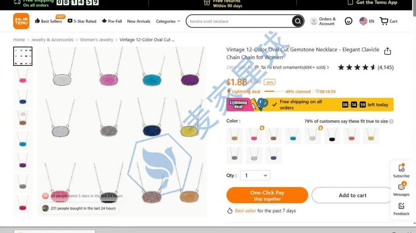 kendra scott infringing product