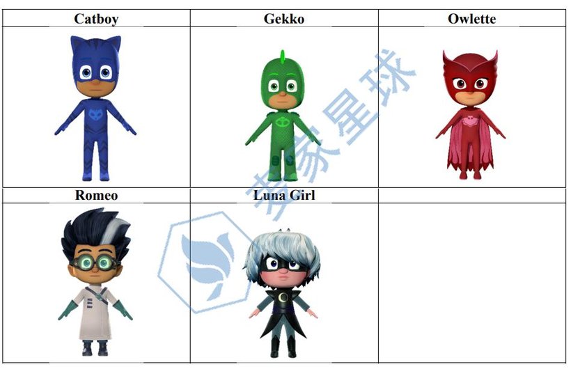 pj mask trademarks