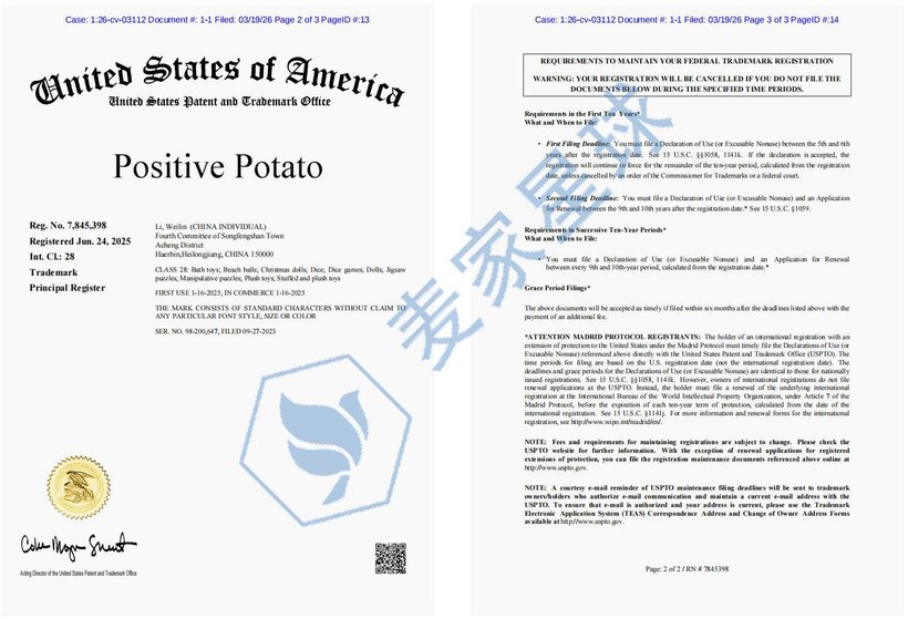 positive potato trademark