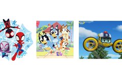spiderman & robo poli & bluey